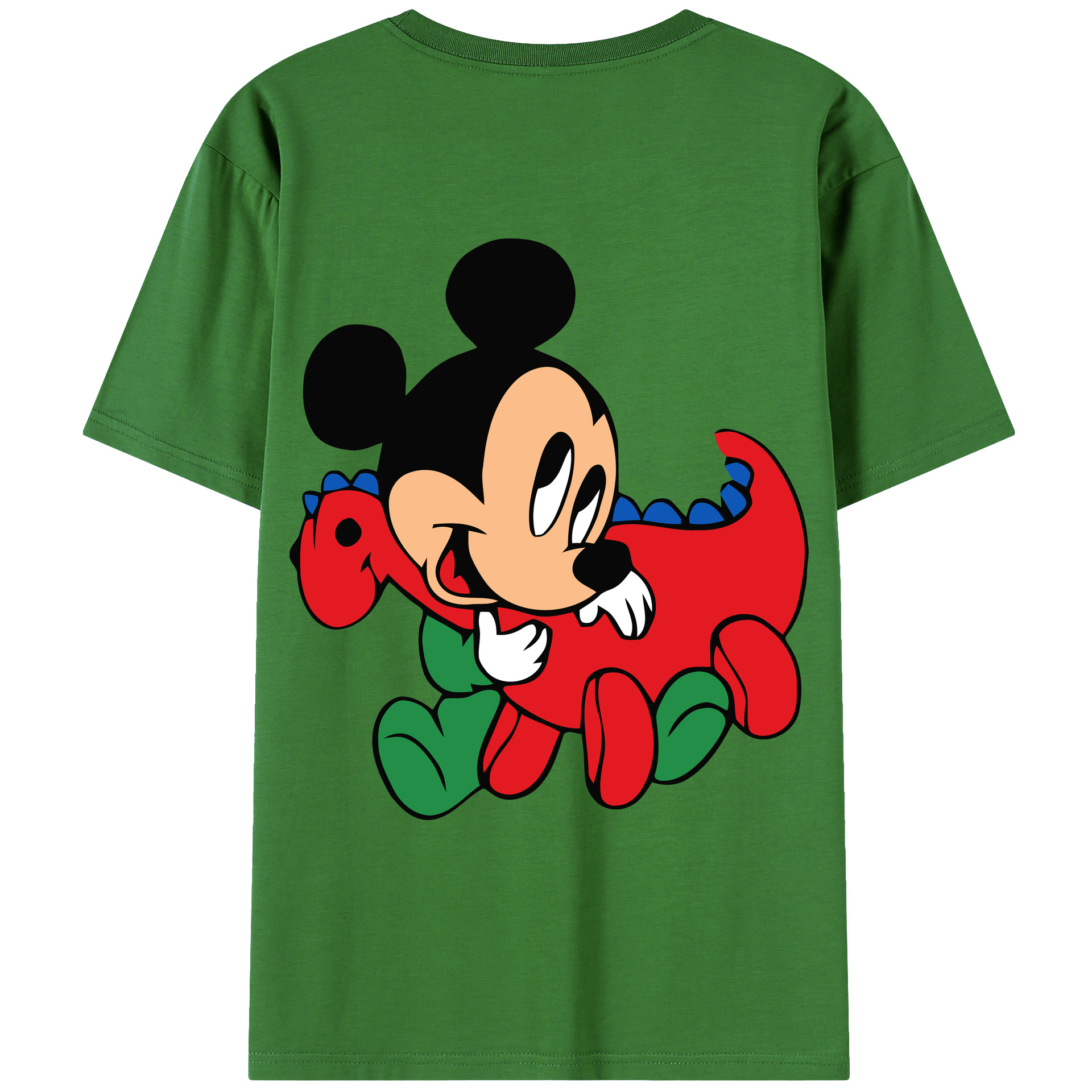 （画像用） ミッキーマウス Mickey Mouse レディース半袖Tシャツ(バックプリント)